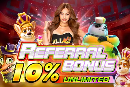 Referral bonus 10% unlimited